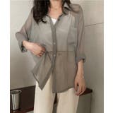 【Jasmine】シアーシャツ シアー素材涼しげシースルー長袖シャツ 韓国ファッ… | aimoha  | 詳細画像15 