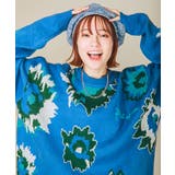 絵画調フラワージャカード編みニット風スウェット サガラ刺繍入り ニット | HOOK | 詳細画像4 