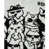 キャットマフィア総柄ニット風スウェット 韓国ファッション ユニセックス | HOOK | 詳細画像23 