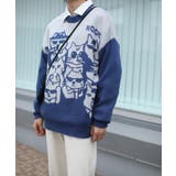 キャットマフィア総柄ニット風スウェット 韓国ファッション ユニセックス | HOOK | 詳細画像17 