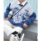 キャットマフィア総柄ニット風スウェット 韓国ファッション ユニセックス | HOOK | 詳細画像15 
