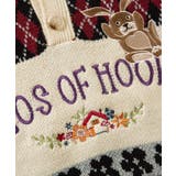古着風レトロ調うさぎ刺繍配色アーガイル柄ポロ襟ニット【AW】 | HOOK | 詳細画像16 