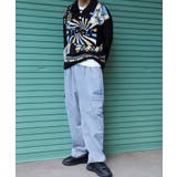 古着風 レトロ調パッチワック模様ポロ襟ニットスウェット【AW】 | HOOK | 詳細画像5 