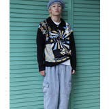古着風 レトロ調パッチワック模様ポロ襟ニットスウェット【AW】 | HOOK | 詳細画像4 