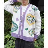 レトロ調 サガラ刺繍ハート柄Vネックカーディガン【AW】 | HOOK | 詳細画像14