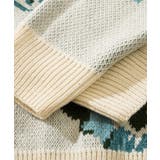 絵画調フラワージャカード編みニット風スウェット サガラ刺繍入り ニット | HOOK | 詳細画像8 