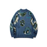 絵画調フラワージャカード編みニット風スウェット サガラ刺繍入り ニット | HOOK | 詳細画像11 