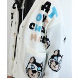 サガラ刺繍猫柄Vネックカーディガン 韓国ファッション ユニセックス【AW】 | HOOK | 詳細画像7