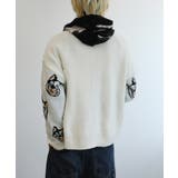 サガラ刺繍猫柄Vネックカーディガン 韓国ファッション ユニセックス【AW】 | HOOK | 詳細画像11