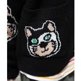 サガラ刺繍猫柄Vネックカーディガン 韓国ファッション ユニセックス【AW】 | HOOK | 詳細画像14