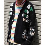 サガラ刺繍猫柄Vネックカーディガン 韓国ファッション ユニセックス【AW】 | HOOK | 詳細画像15