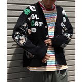 サガラ刺繍猫柄Vネックカーディガン 韓国ファッション ユニセックス【AW】 | HOOK | 詳細画像18