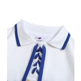 古着風フリンジ刺繍編み上げポロ襟スウェット ユニセックス 韓国ファッション | HOOK | 詳細画像14