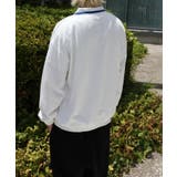 古着風フリンジ刺繍編み上げポロ襟スウェット ユニセックス 韓国ファッション | HOOK | 詳細画像7