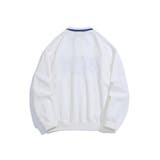 古着風フリンジ刺繍編み上げポロ襟スウェット ユニセックス 韓国ファッション | HOOK | 詳細画像17