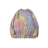 ピンク | 【HOOK】個性派タイダイ染めロングt ユニセックス 韓国ファッション | HOOK