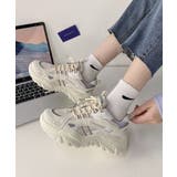 ホワイト | OUTLET ユニセックス厚底ダッドスニーカー テック | aimoha