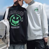 ストリートユニセックスプリント入りスウェット 韓国ファッション 長袖トレーナー | HOOK | 詳細画像1