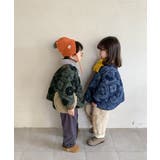 韓国子供服 バンダナ模様中綿ボアジャケット キッズ | aimoha kids | 詳細画像5