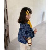 韓国子供服 バンダナ模様中綿ボアジャケット キッズ | aimoha kids | 詳細画像6