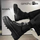 レースアップ厚底ブーツ 韓国ファッション 秋冬 | aimoha men | 詳細画像1