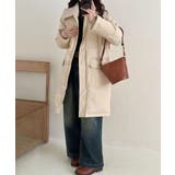 ニット衿ロングダウンコート | aimoha | 詳細画像4