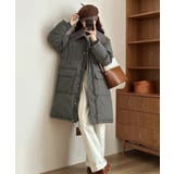 ニット衿ロングダウンコート | aimoha | 詳細画像9