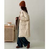 ニット衿ロングダウンコート | aimoha | 詳細画像3