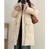 ニット衿ロングダウンコート | aimoha | 詳細画像1