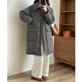 ニット衿ロングダウンコート | aimoha | 詳細画像7