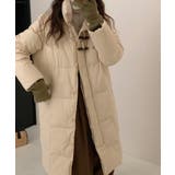 オフホワイト | トグルボタンロングダウンコート | aimoha 