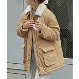 ベージュ | 【BANICO】ボアカラーミディダウンジャケット | aimoha