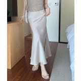 シャンパン | シルキーマーメイドスカート韓国ファッション ハイウエスト セクシー | aimoha