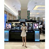 ウエストギャザー入りミニ丈シャツワンピース 韓国ファッション ワンピース | aimoha  | 詳細画像1 