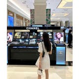 ウエストギャザー入りミニ丈シャツワンピース 韓国ファッション ワンピース | aimoha  | 詳細画像3 