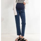 マタニティカットオフデニムパンツ ゆったり 産前産後 | aimoha  | 詳細画像1 