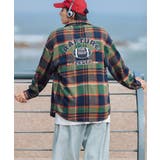 チェックシャツ アメカジ配色チェック柄バック刺繍ビッグシャツ 韓国ファッション | HOOK | 詳細画像2