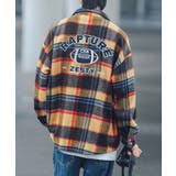 チェックシャツ アメカジ配色チェック柄バック刺繍ビッグシャツ 韓国ファッション | HOOK | 詳細画像5