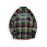 チェックシャツ アメカジ配色チェック柄バック刺繍ビッグシャツ 韓国ファッション | HOOK | 詳細画像22