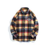 チェックシャツ アメカジ配色チェック柄バック刺繍ビッグシャツ 韓国ファッション | HOOK | 詳細画像25