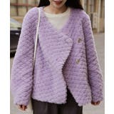 ゆったりVネックノーカラーダブルボタンフェイクファージャケット 韓国ファッション | aimoha | 詳細画像6