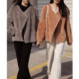 ゆったりVネックノーカラーダブルボタンフェイクファージャケット 韓国ファッション | aimoha | 詳細画像22