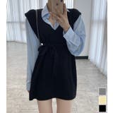 Jasmine新作 Vネックニットベストミニワンピース 韓国ファッション | aimoha | 詳細画像9