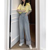 14色2WAYデザインジーンズデニム深めのウエストタックハイウエストデニムパンツ… | aimoha  | 詳細画像7 