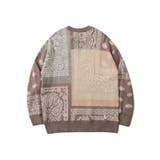 バンダナ模様ニット風スウェット ニット メンズ | HOOK | 詳細画像3 