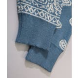 バンダナ模様ニット風スウェット ニット メンズ | HOOK | 詳細画像7 