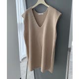 Jasmine新作 Vネックニットベストミニワンピース 韓国ファッション | aimoha | 詳細画像1