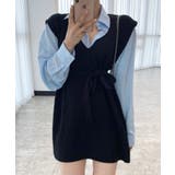 Jasmine新作 Vネックニットベストミニワンピース 韓国ファッション | aimoha | 詳細画像6