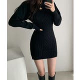 ブラック | Jasmine新作 バック開きセクシーミニ丈ニットワンピース 韓国ファッション | aimoha