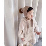韓国子供服 フード付き無地ロング丈ボアジャケットコート 韓国子供服 | aimoha kids | 詳細画像6 